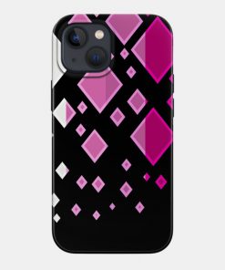 Lesbian Pride Flag Falling Diamonds on Black