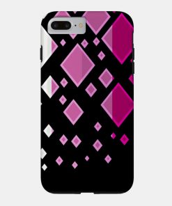 Lesbian Pride Flag Falling Diamonds on Black