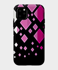 Lesbian Pride Flag Falling Diamonds on Black