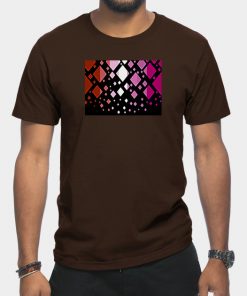 Lesbian T-Shirts - Lesbian Pride Flag Falling Diamonds on Black T-Shirt TP1503 6 - Lesbian Flag Lesbian Pride Flag Falling Diamonds on Black