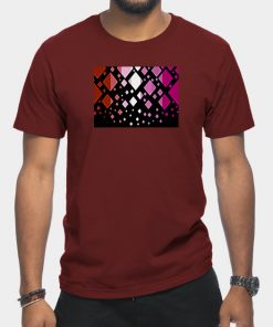 Lesbian T-Shirts - Lesbian Pride Flag Falling Diamonds on Black T-Shirt TP1503 7 - Lesbian Flag Lesbian Pride Flag Falling Diamonds on Black