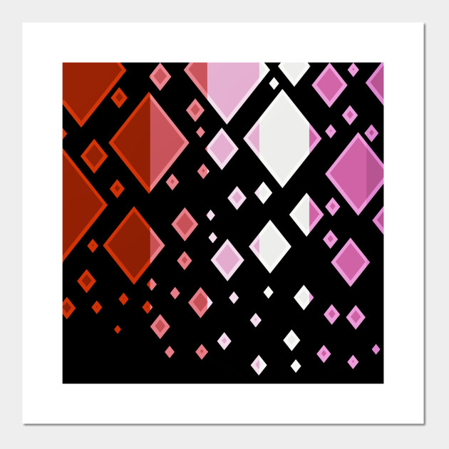 25037618_0-70 Lesbian Pride Flag Falling Diamonds on Black