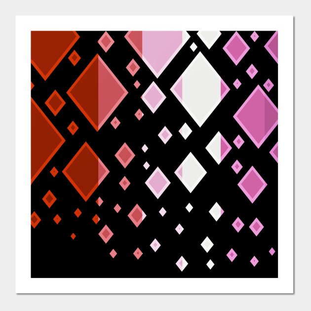 25037618_0-72 Lesbian Pride Flag Falling Diamonds on Black