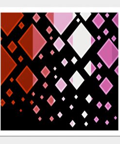 Lesbian Posters - Lesbian Pride Flag Falling Diamonds on Black Poster TP1503 4 - Lesbian Flag Lesbian Pride Flag Falling Diamonds on Black