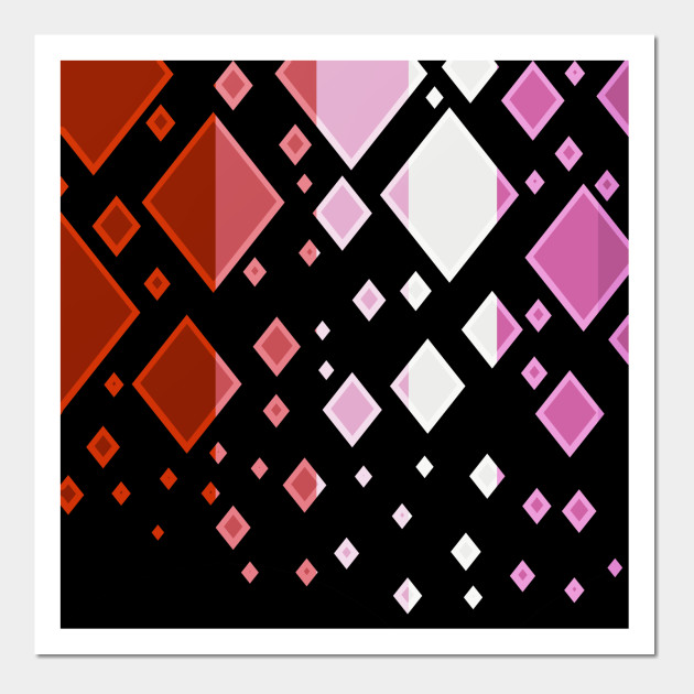 25037618_0-73 Lesbian Pride Flag Falling Diamonds on Black