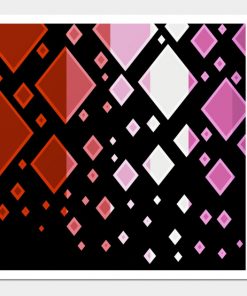Lesbian Posters - Lesbian Pride Flag Falling Diamonds on Black Poster TP1503 5 - Lesbian Flag Lesbian Pride Flag Falling Diamonds on Black