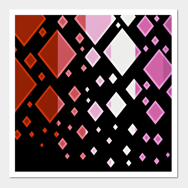 25037618_0-74 Lesbian Pride Flag Falling Diamonds on Black