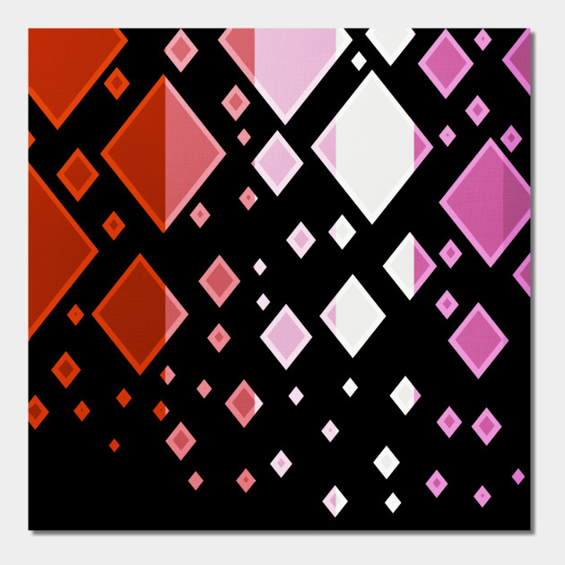 25037618_0-75 Lesbian Pride Flag Falling Diamonds on Black