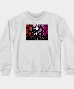 Lesbian Pride Flag Falling Diamonds on Black