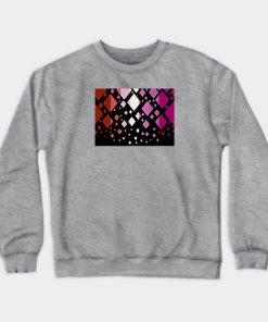 Lesbian Pride Flag Falling Diamonds on Black