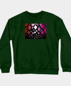Lesbian Sweatshirts - Lesbian Pride Flag Falling Diamonds on Black Sweatshirt TP1503 3 - Lesbian Flag Lesbian Pride Flag Falling Diamonds on Black