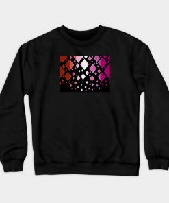 Lesbian Sweatshirts - Lesbian Pride Flag Falling Diamonds on Black Sweatshirt TP1503 6 - Lesbian Flag Lesbian Pride Flag Falling Diamonds on Black