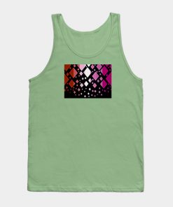 Lesbian Pride Flag Falling Diamonds on Black