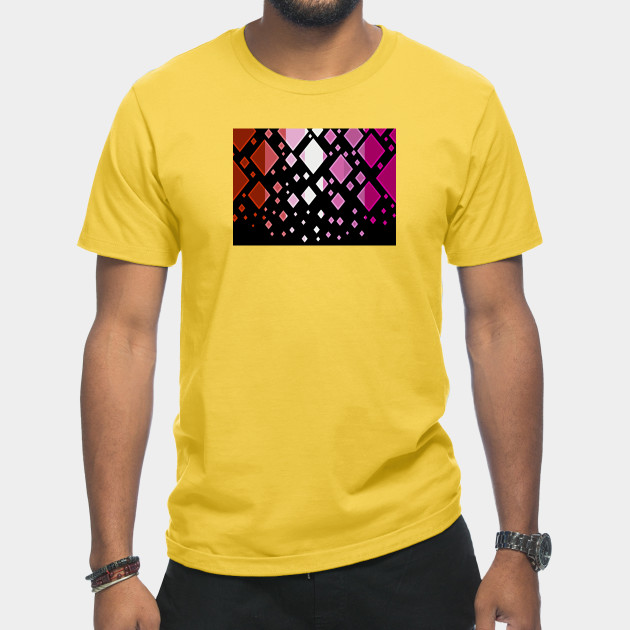 25037618_0-9 Lesbian Pride Flag Falling Diamonds on Black