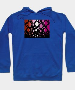 Lesbian Hoodies - Lesbian Pride Flag Falling Diamonds on Black Hoodie TP1503 4 - Lesbian Flag Lesbian Pride Flag Falling Diamonds on Black