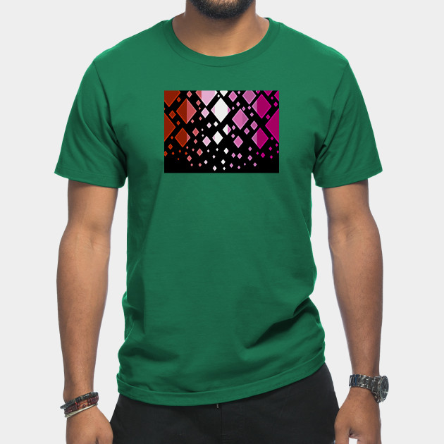 25037618_0 Lesbian Pride Flag Falling Diamonds on Black