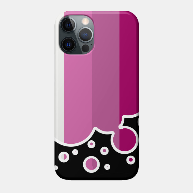 25053103_0-34 Lesbian Pride Flag Falling Bubbles Silhouette on Black