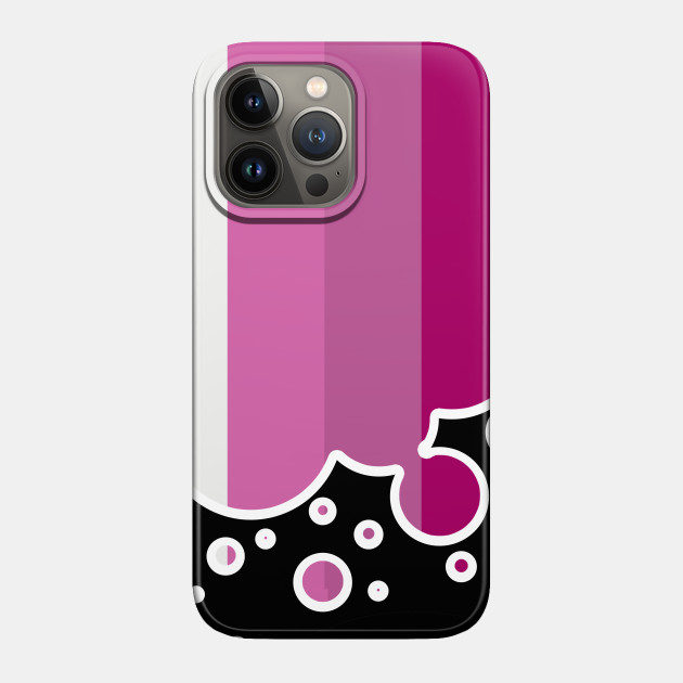 25053103_0-39 Lesbian Pride Flag Falling Bubbles Silhouette on Black