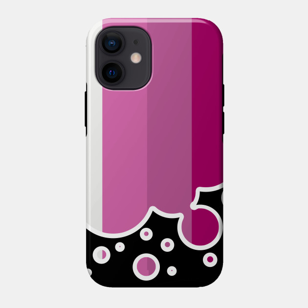 25053103_0-44 Lesbian Pride Flag Falling Bubbles Silhouette on Black