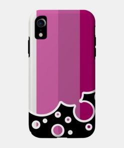 Lesbian Cases - Lesbian Pride Flag Falling Bubbles Silhouette on Black Phone Case TP1503 22 - Lesbian Flag Lesbian Pride Flag Falling Bubbles Silhouette on Black