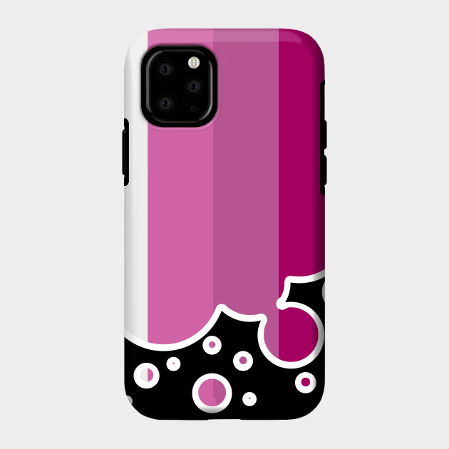 25053103_0-57 Lesbian Pride Flag Falling Bubbles Silhouette on Black