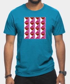 Lesbian T-Shirts - Lesbian Pride Triangle Pattern T-Shirt TP1503 11 - Lesbian Flag Lesbian Pride Triangle Pattern