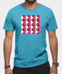 Lesbian T-Shirts - Lesbian Pride Triangle Pattern T-Shirt TP1503 13 - Lesbian Flag Lesbian Pride Triangle Pattern