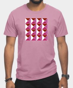 Lesbian T-Shirts - Lesbian Pride Triangle Pattern T-Shirt TP1503 2 - Lesbian Flag Lesbian Pride Triangle Pattern