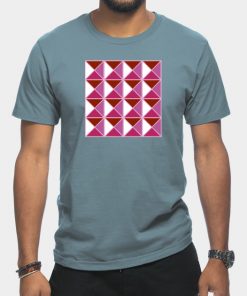 Lesbian T-Shirts - Lesbian Pride Triangle Pattern T-Shirt TP1503 20 - Lesbian Flag Lesbian Pride Triangle Pattern
