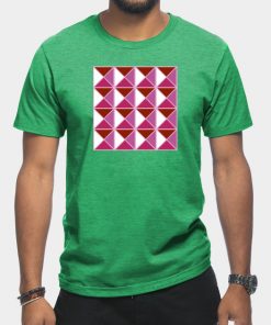 Lesbian T-Shirts - Lesbian Pride Triangle Pattern T-Shirt TP1503 21 - Lesbian Flag Lesbian Pride Triangle Pattern