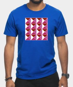 Lesbian T-Shirts - Lesbian Pride Triangle Pattern T-Shirt TP1503 23 - Lesbian Flag Lesbian Pride Triangle Pattern