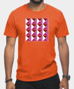 Lesbian T-Shirts - Lesbian Pride Triangle Pattern T-Shirt TP1503 24 - Lesbian Flag Lesbian Pride Triangle Pattern