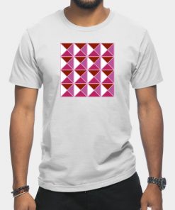 Lesbian T-Shirts - Lesbian Pride Triangle Pattern T-Shirt TP1503 25 - Lesbian Flag Lesbian Pride Triangle Pattern