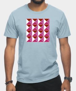 Lesbian T-Shirts - Lesbian Pride Triangle Pattern T-Shirt TP1503 26 - Lesbian Flag Lesbian Pride Triangle Pattern