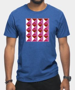Lesbian T-Shirts - Lesbian Pride Triangle Pattern T-Shirt TP1503 7 - Lesbian Flag Lesbian Pride Triangle Pattern