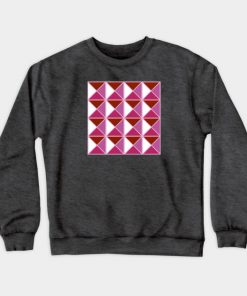 Lesbian Sweatshirts - Lesbian Pride Triangle Pattern Sweatshirt TP1503 4 - Lesbian Flag Lesbian Pride Triangle Pattern