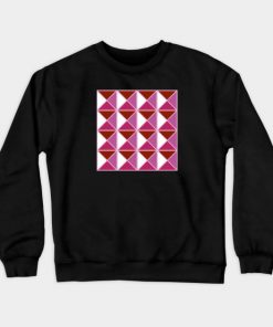 Lesbian Sweatshirts - Lesbian Pride Triangle Pattern Sweatshirt TP1503 6 - Lesbian Flag Lesbian Pride Triangle Pattern