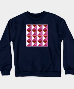 Lesbian Sweatshirts - Lesbian Pride Triangle Pattern Sweatshirt TP1503 7 - Lesbian Flag Lesbian Pride Triangle Pattern