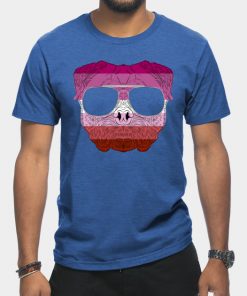 Lesbian T-Shirts - Pug Dog Face Gay Pride Lesbian Rainbow Flag with Sunglasses T-Shirt TP1503 11 - Lesbian Flag Pug Dog Face Gay Pride Lesbian Rainbow Flag with Sunglasses