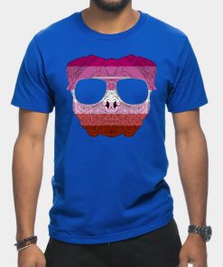 Lesbian T-Shirts - Pug Dog Face Gay Pride Lesbian Rainbow Flag with Sunglasses T-Shirt TP1503 14 - Lesbian Flag Pug Dog Face Gay Pride Lesbian Rainbow Flag with Sunglasses