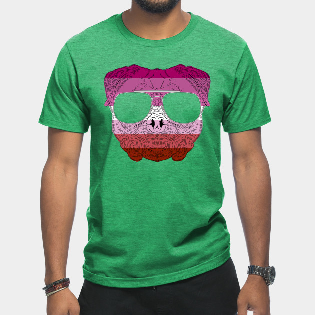 2982127_0-15 Pug Dog Face Gay Pride Lesbian Rainbow Flag with Sunglasses