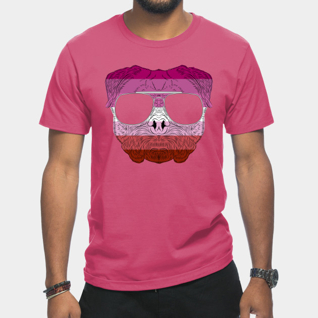 2982127_0-17 Pug Dog Face Gay Pride Lesbian Rainbow Flag with Sunglasses