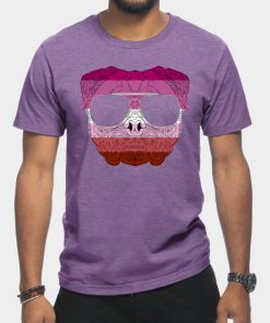 Lesbian T-Shirts - Pug Dog Face Gay Pride Lesbian Rainbow Flag with Sunglasses T-Shirt TP1503 2 - Lesbian Flag Pug Dog Face Gay Pride Lesbian Rainbow Flag with Sunglasses