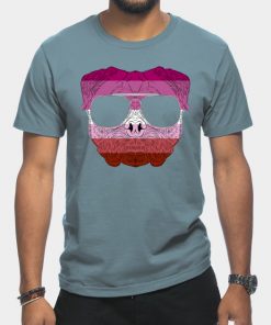 Lesbian T-Shirts - Pug Dog Face Gay Pride Lesbian Rainbow Flag with Sunglasses T-Shirt TP1503 21 - Lesbian Flag Pug Dog Face Gay Pride Lesbian Rainbow Flag with Sunglasses