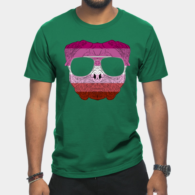 2982127_0-22 Pug Dog Face Gay Pride Lesbian Rainbow Flag with Sunglasses