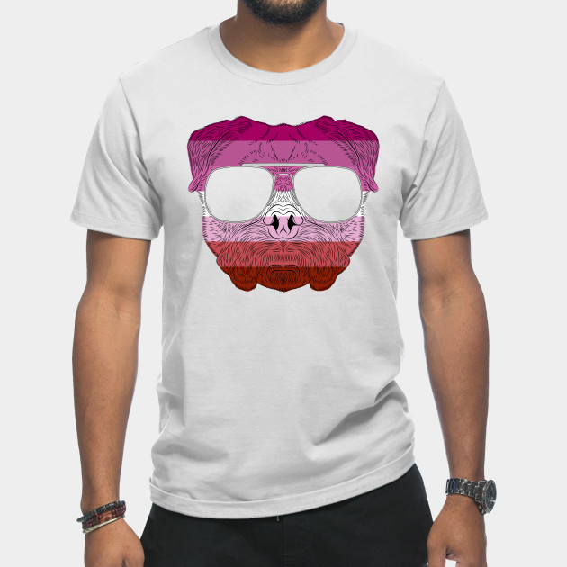 2982127_0-24 Pug Dog Face Gay Pride Lesbian Rainbow Flag with Sunglasses