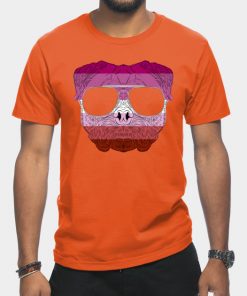 Lesbian T-Shirts - Pug Dog Face Gay Pride Lesbian Rainbow Flag with Sunglasses T-Shirt TP1503 25 - Lesbian Flag Pug Dog Face Gay Pride Lesbian Rainbow Flag with Sunglasses