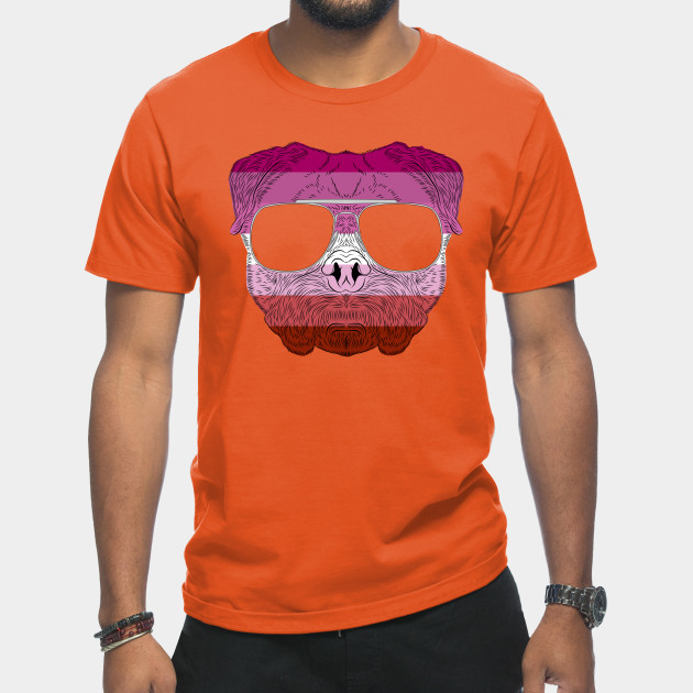 2982127_0-25 Pug Dog Face Gay Pride Lesbian Rainbow Flag with Sunglasses