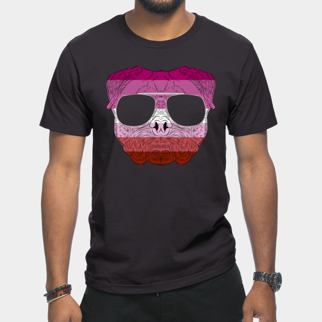 2982127_0-26 Pug Dog Face Gay Pride Lesbian Rainbow Flag with Sunglasses