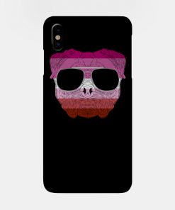 Pug Dog Face Gay Pride Lesbian Rainbow Flag with Sunglasses